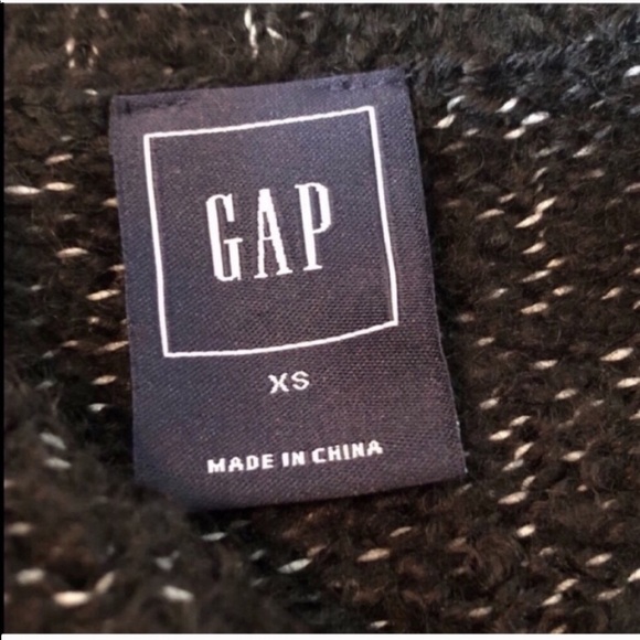 GAP soft wool bouclé boat neck black sweater xs - Picture 6 of 8